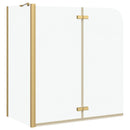 vidaXL Zuhanybeépítés Arany 120 x 68 x 130 cm ESG üveg és alumínium