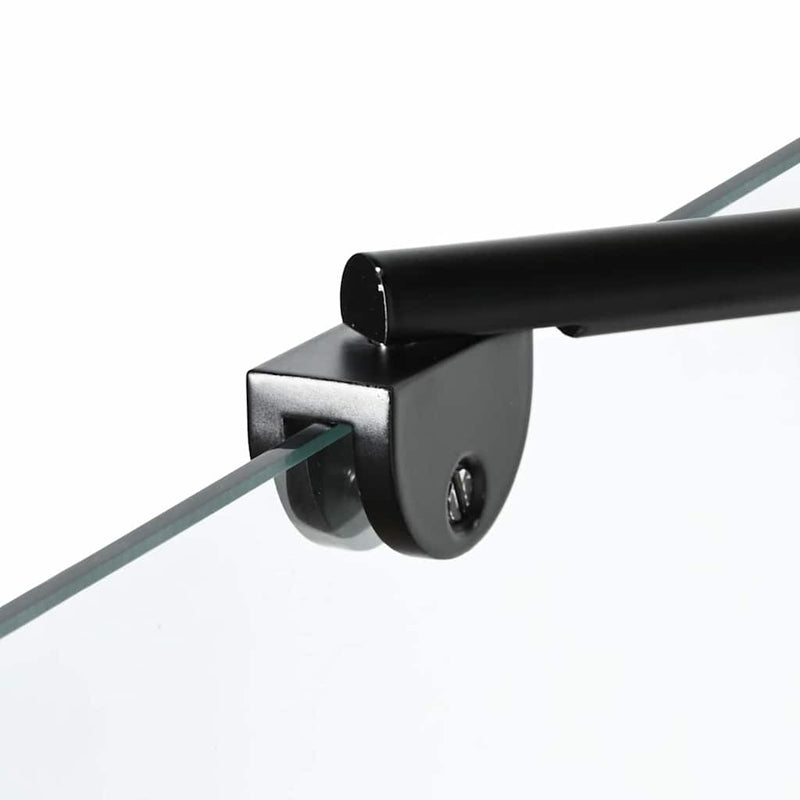 vidaXL Fürdő Zuhany Képernyő Fekete és átlátszó 116 x 67 x 129.5 cm