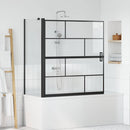 vidaXL Fürdő Zuhany Képernyő Fekete és Átlátszó 116 x 68 x 128 cm