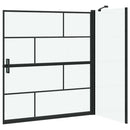 vidaXL Fürdő Zuhany Képernyő Fekete és átlátszó 116 x 67 x 129.5 cm