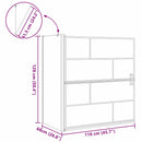 vidaXL Fürdő Zuhany Képernyő Fekete és átlátszó 116 x 67 x 129.5 cm