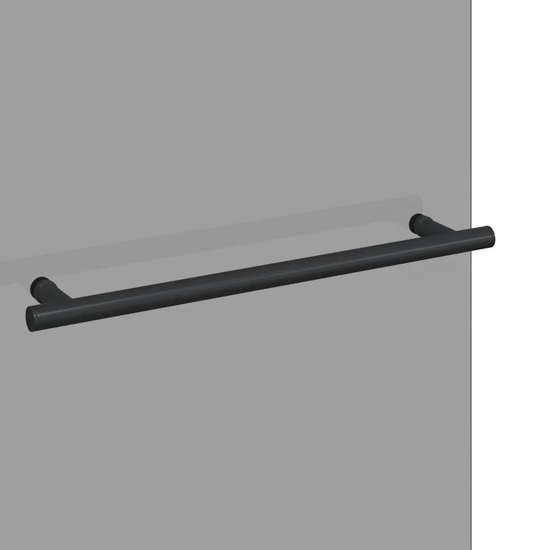 vidaXL Zuhanybeépítés Fekete 95 x 140 cm ESG üveg és alumínium