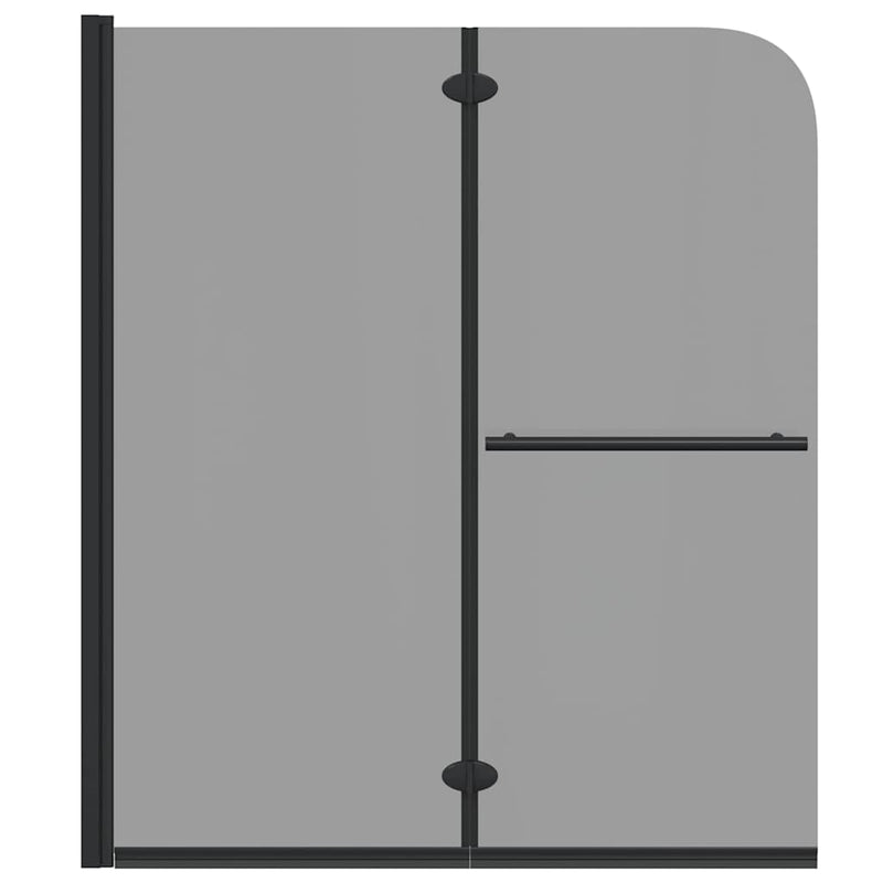 vidaXL Zuhanybeépítés Fekete 95 x 140 cm ESG üveg és alumínium