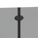 vidaXL Zuhanybeépítés Fekete 120 x 140 cm ESG üveg és alumínium