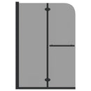 vidaXL Zuhanybeépítés Fekete 120 x 140 cm ESG üveg és alumínium