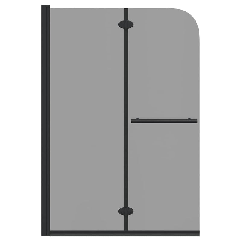 vidaXL Zuhanybeépítés Fekete 120 x 140 cm ESG üveg és alumínium
