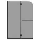 vidaXL Zuhanybeépítés Fekete 120 x 140 cm ESG üveg és alumínium