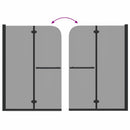 vidaXL Zuhanybeépítés Fekete 120 x 140 cm ESG üveg és alumínium