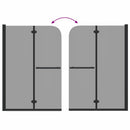 vidaXL Zuhanybeépítés Fekete 120 x 140 cm ESG üveg és alumínium