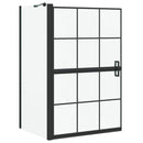 vidaXL Fürdő Zuhany Képernyő Fekete és átlátszó 80 x 67 x 129.5 cm