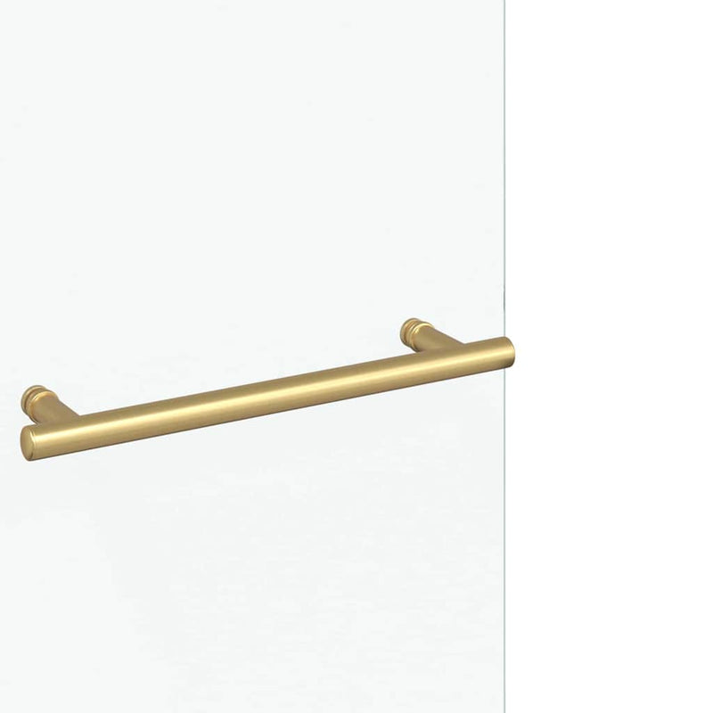 vidaXL Zuhanybeépítés Arany 95 x 140 cm ESG üveg és alumínium