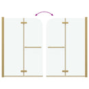 vidaXL Zuhanybeépítés Arany 95 x 140 cm ESG üveg és alumínium