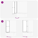 vidaXL Zuhanybeépítés Arany 95 x 140 cm ESG üveg és alumínium