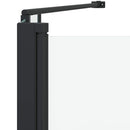 vidaXL Fürdőszoba elkerítés Geometrikus Fekete 120 x 67 x 129 cm