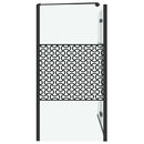 vidaXL Fürdőszoba elkerítés Geometrikus Fekete 120 x 67 x 129 cm