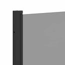 vidaXL Zuhanybeépítés Fekete 130 x 138 cm ESG üveg és alumínium