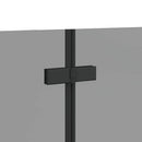vidaXL Zuhanybeépítés Fekete 130 x 138 cm ESG üveg és alumínium