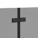 vidaXL Zuhanybeépítés Fekete 130 x 138 cm ESG üveg és alumínium