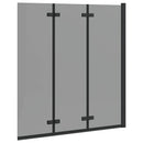 vidaXL Zuhanybeépítés Fekete 130 x 138 cm ESG üveg és alumínium