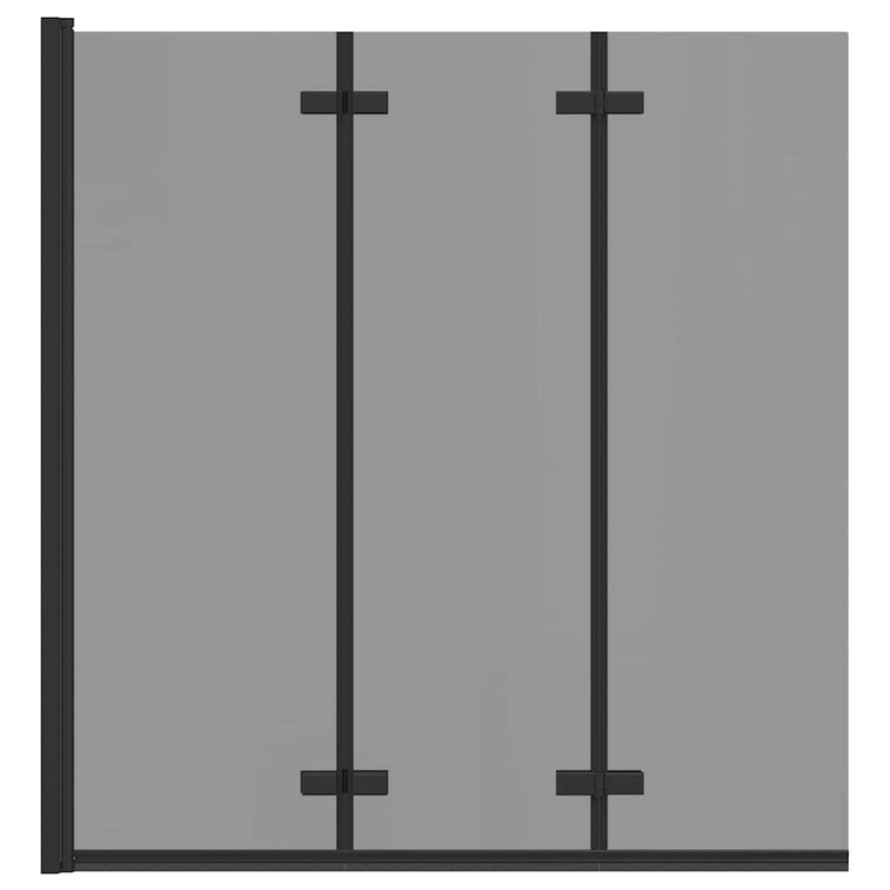 vidaXL Zuhanybeépítés Fekete 130 x 138 cm ESG üveg és alumínium