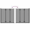 vidaXL Zuhanybeépítés Fekete 130 x 138 cm ESG üveg és alumínium