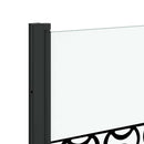 vidaXL Zuhanybeépítés Fekete és Átlátszó 130 x 130 cm edzett üveg