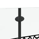 vidaXL Zuhanybeépítés Fekete és Átlátszó 130 x 130 cm edzett üveg