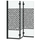 vidaXL Zuhanybeépítés Fekete és Átlátszó 130 x 130 cm edzett üveg