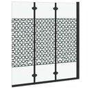 vidaXL Zuhanybeépítés Fekete és Átlátszó 130 x 130 cm edzett üveg