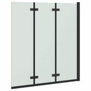 vidaXL Zuhanybeépítés Fekete 130 x 138 cm ESG üveg és alumínium