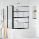 vidaXL Fürdő Zuhany Képernyő Fekete és átlátszó 100 x 67 x 129.5 cm