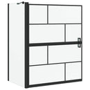 vidaXL Fürdő Zuhany Képernyő Fekete és átlátszó 100 x 67 x 129.5 cm