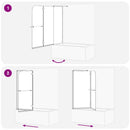 vidaXL Kétféle Összecsukható Zuhanyzárás Sötét Átlátszó