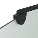 vidaXL Zuhanybeépítés Fekete 120 x 68 x 130 cm ESG üveg és alumínium