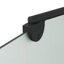 vidaXL Zuhanybeépítés Fekete 120 x 68 x 130 cm ESG üveg és alumínium