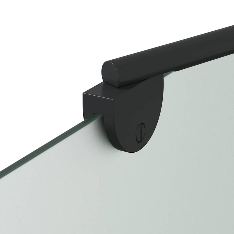 vidaXL Zuhanybeépítés Fekete 120 x 68 x 130 cm ESG üveg és alumínium