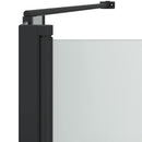 vidaXL Zuhanybeépítés Fekete 120 x 68 x 130 cm ESG üveg és alumínium