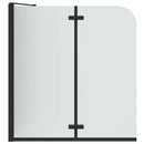 vidaXL Zuhanybeépítés Fekete 120 x 68 x 130 cm ESG üveg és alumínium