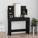 vidaXL Tükörrel Ellátott Öltözködőasztal Fekete tölgy 96 x 39 x 142 cm