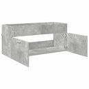 vidaXL Mosdókagyló szekrény tárolóval ajtóval Beton Szürke Faanyag
