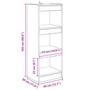 vidaXL Könyvespolc 3 szintes 40 x 30 x 103 cm Szerelt Fa Régi fa