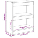 vidaXL Könyvespolc Öreg fa 60 x 30 x 72 cm Faanyag