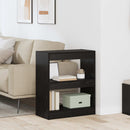 vidaXL Könyvespolc 2 szintes 60 x 30 x 72 cm Szerelt Fa Fekete tölgy