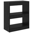 vidaXL Könyvespolc 2 szintes 60 x 30 x 72 cm Szerelt Fa Fekete tölgy