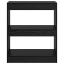 vidaXL Könyvespolc 2 szintes 60 x 30 x 72 cm Szerelt Fa Fekete tölgy