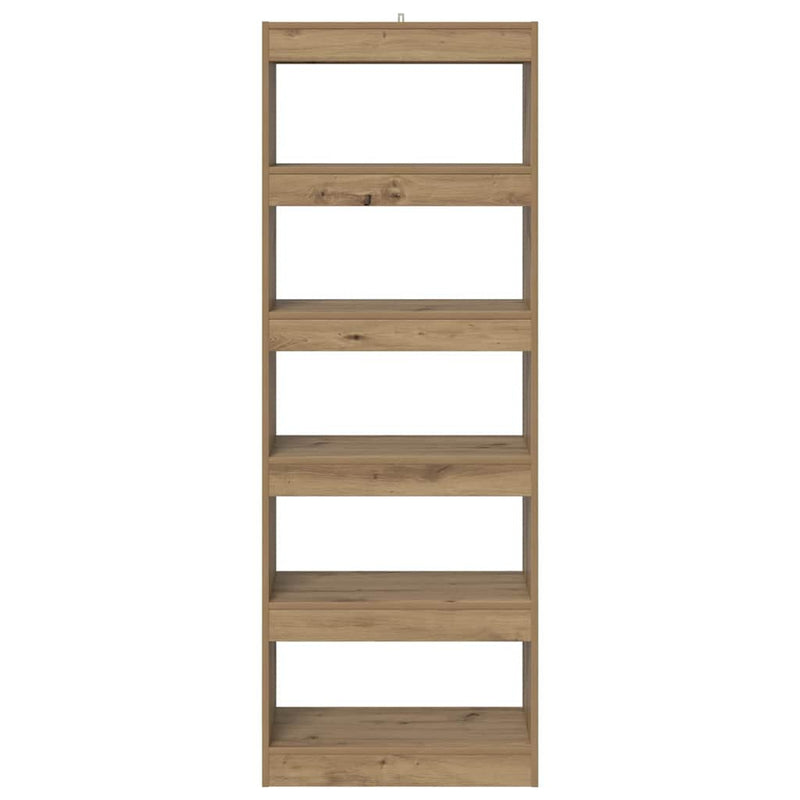 vidaXL Könyvespolc kézműves tölgy 60 x 30 x 166 cm Faanyag