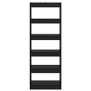 vidaXL Könyvespolc Musta tammi 60 x 30 x 166 cm Faanyag