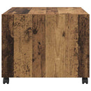vidaXL Dohányzóasztal fiókkal Öreg fa 55 x 55 x 45 cm Faanyag