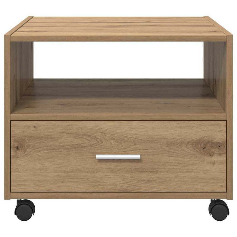vidaXL Dohányzóasztal kézműves tölgy 55 x 55 x 45 cm Faanyag