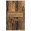 vidaXL Éjjeliszekrény fiókkal 2 pcs Öreg fa 50 x 32,5 x 80cm Faanyag